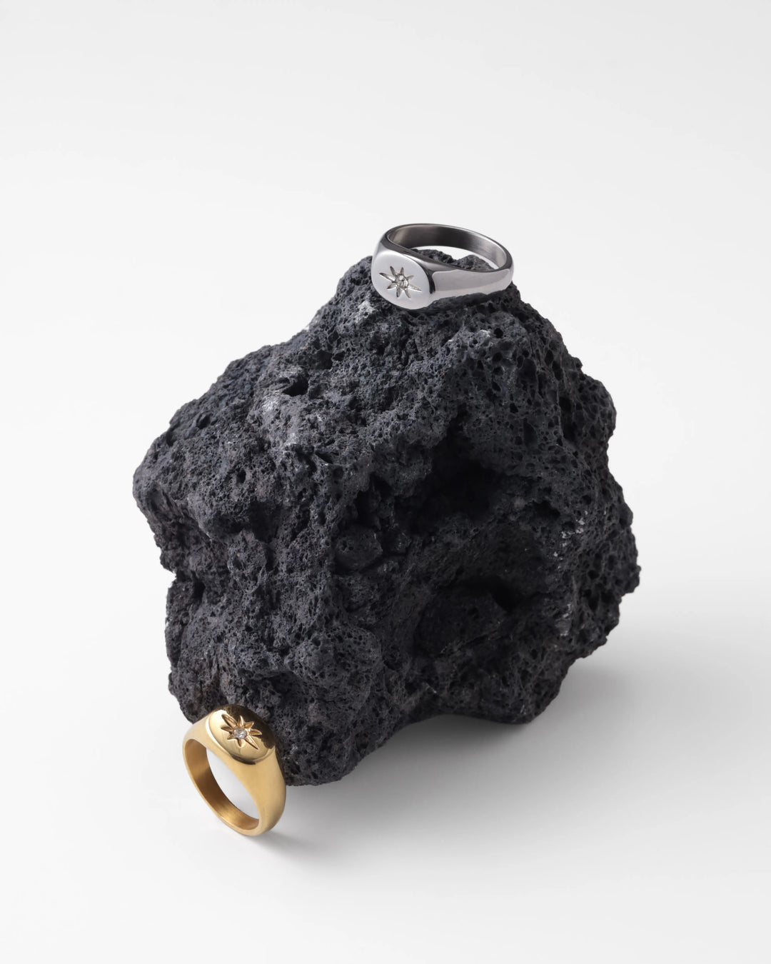 316L sun signet ring #R11