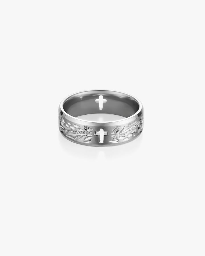 316L hawaiian cross ring #R13
