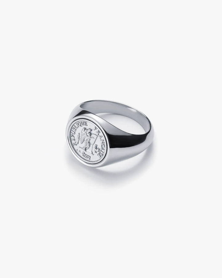 316L coin ring #R34