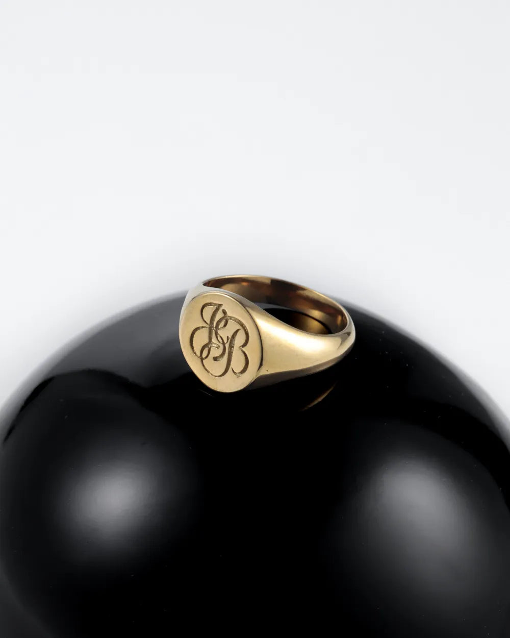 316L script signet  ring #R35