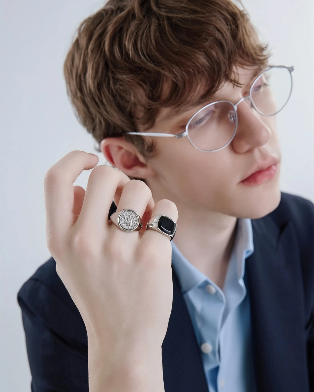 316L coin ring #R34
