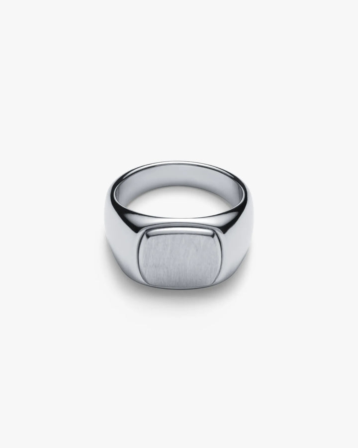 316L square signet ring #R47