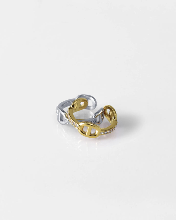 s925 zirconia anchor ring #R62