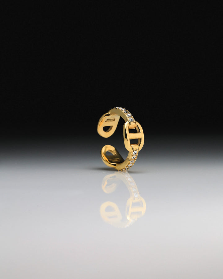 s925 zirconia anchor ring #R62