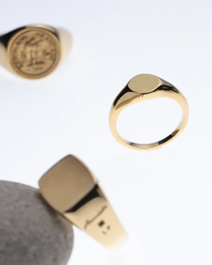 316L compact signet ring #R65