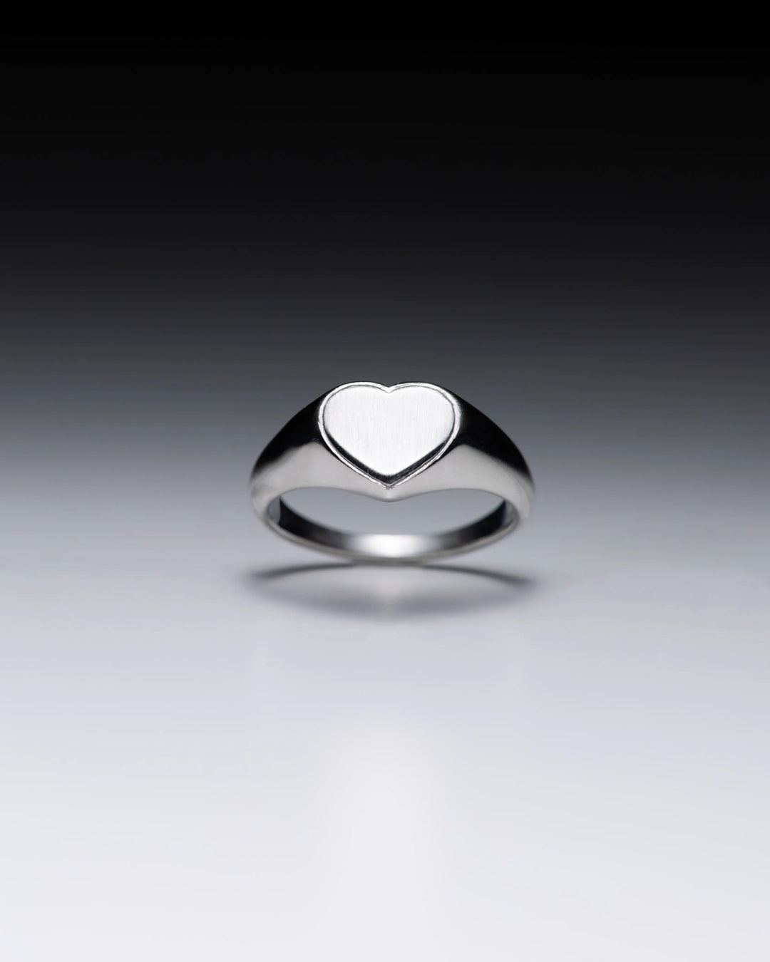 316L heart signet ring #R69