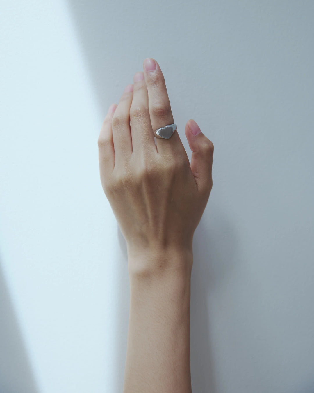 316L heart signet ring #R69