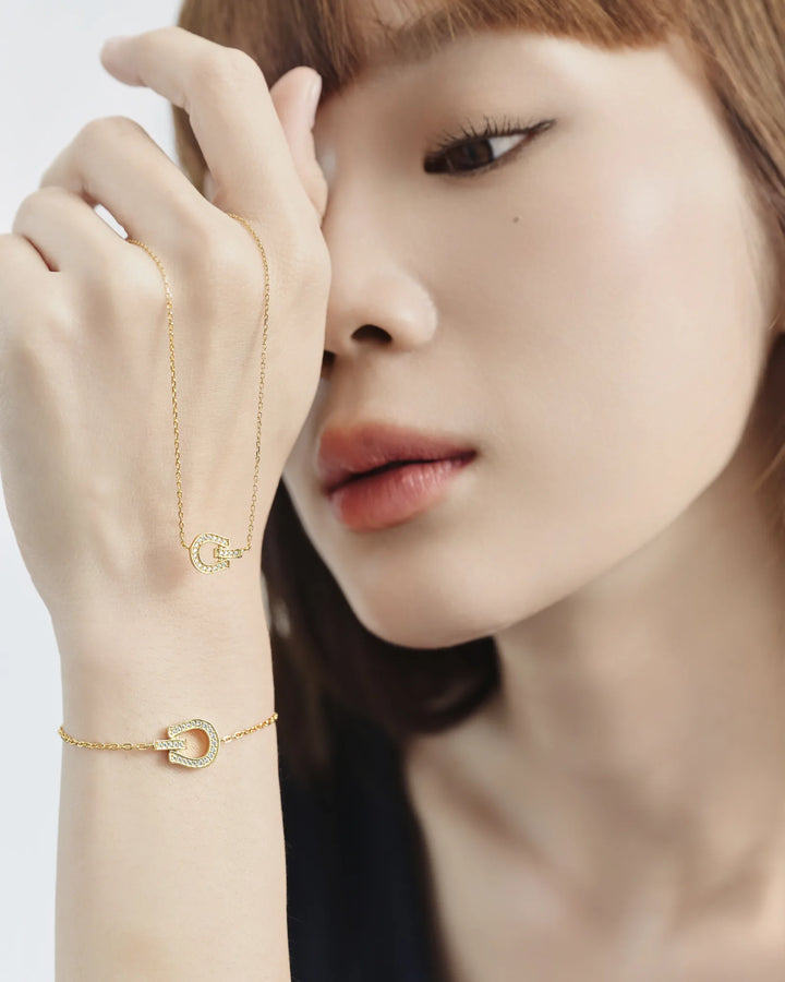 s925 compact horseshoe bracelet #B71