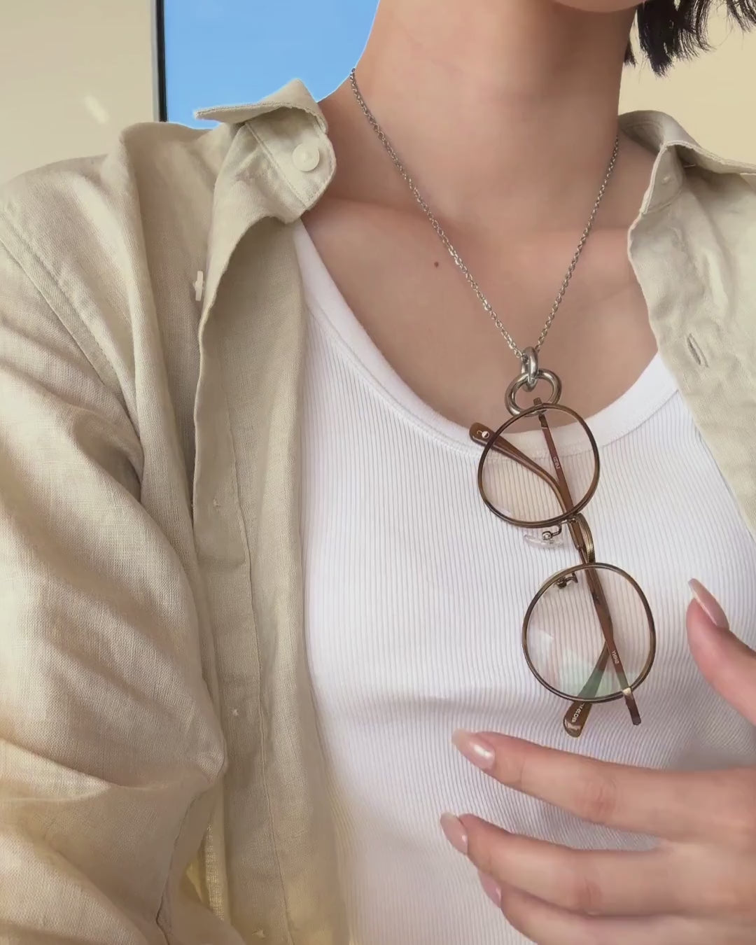 316L sunglasses holder necklace #N102